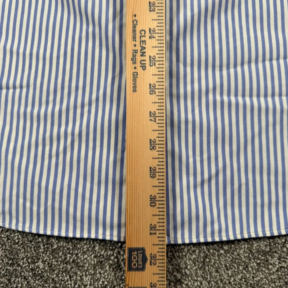 Polo Ralph Lauren Button Down XXL Blue White Striped Slim Fit Performance Shirt